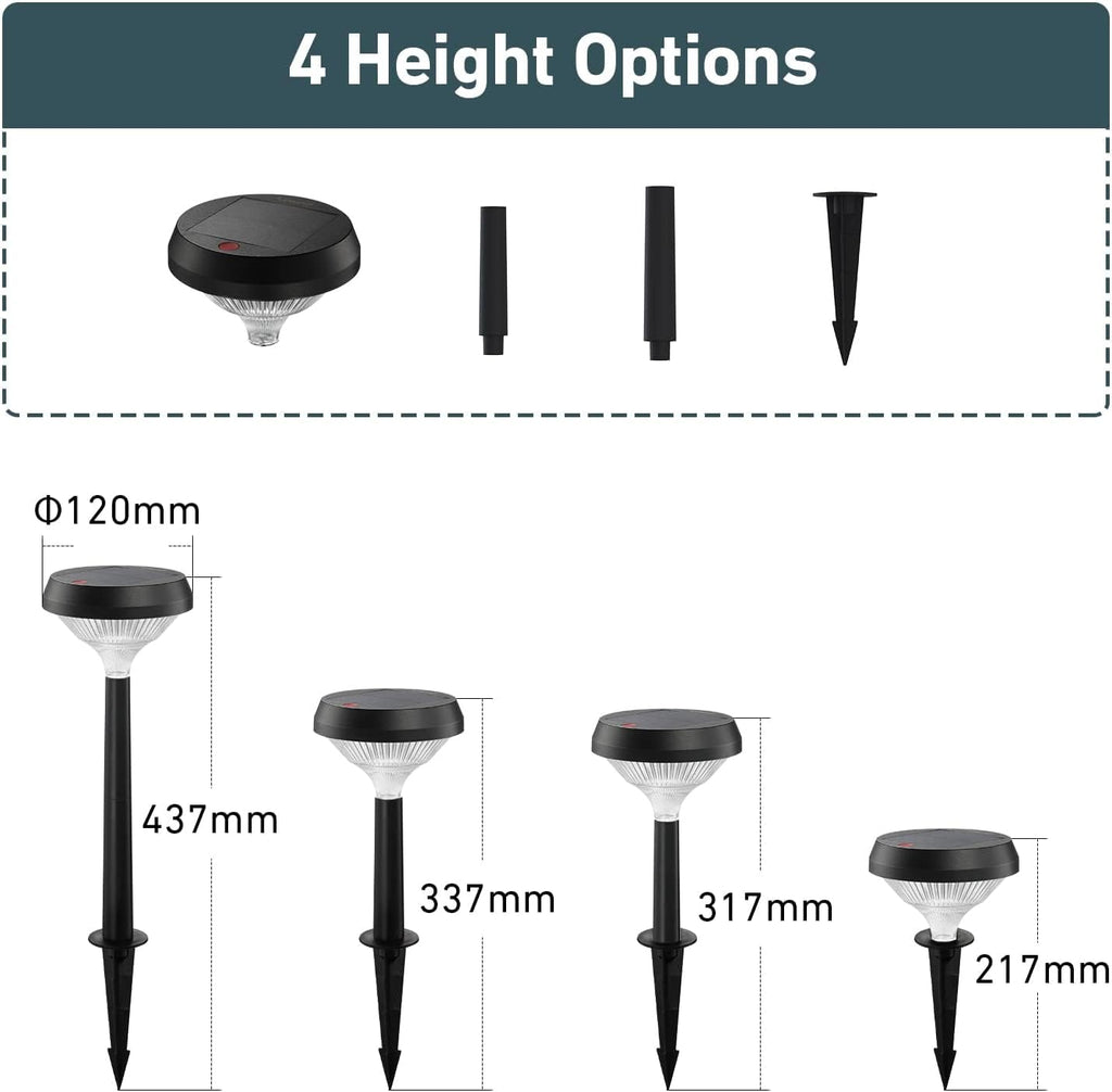 Linkind Solar Lights Outdoor 8 Pack, Solar Pathway Lights Warm White | Landscape Path Lights,IP65 Waterproof Solar Lights for Walkway Yard Garden Driveway