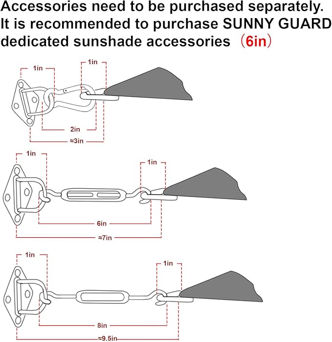 SUNNY GUARD Custom Size 18'x22'x28.4' Triangle Graphite Grey UV Block Sunshade - Image 3