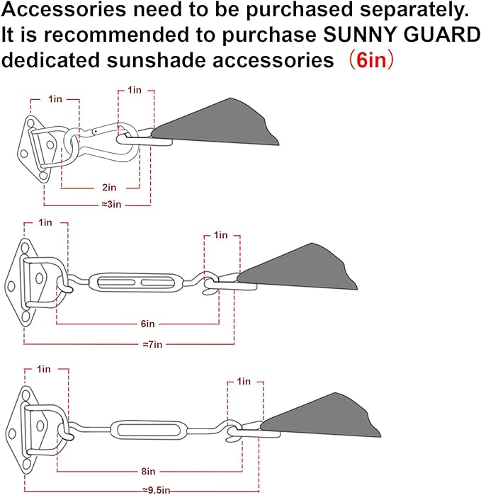 SUNNY GUARD Custom Size 15'x18'x23.4' Triangle Turquoise Blue UV Block Sunshade - Image 3