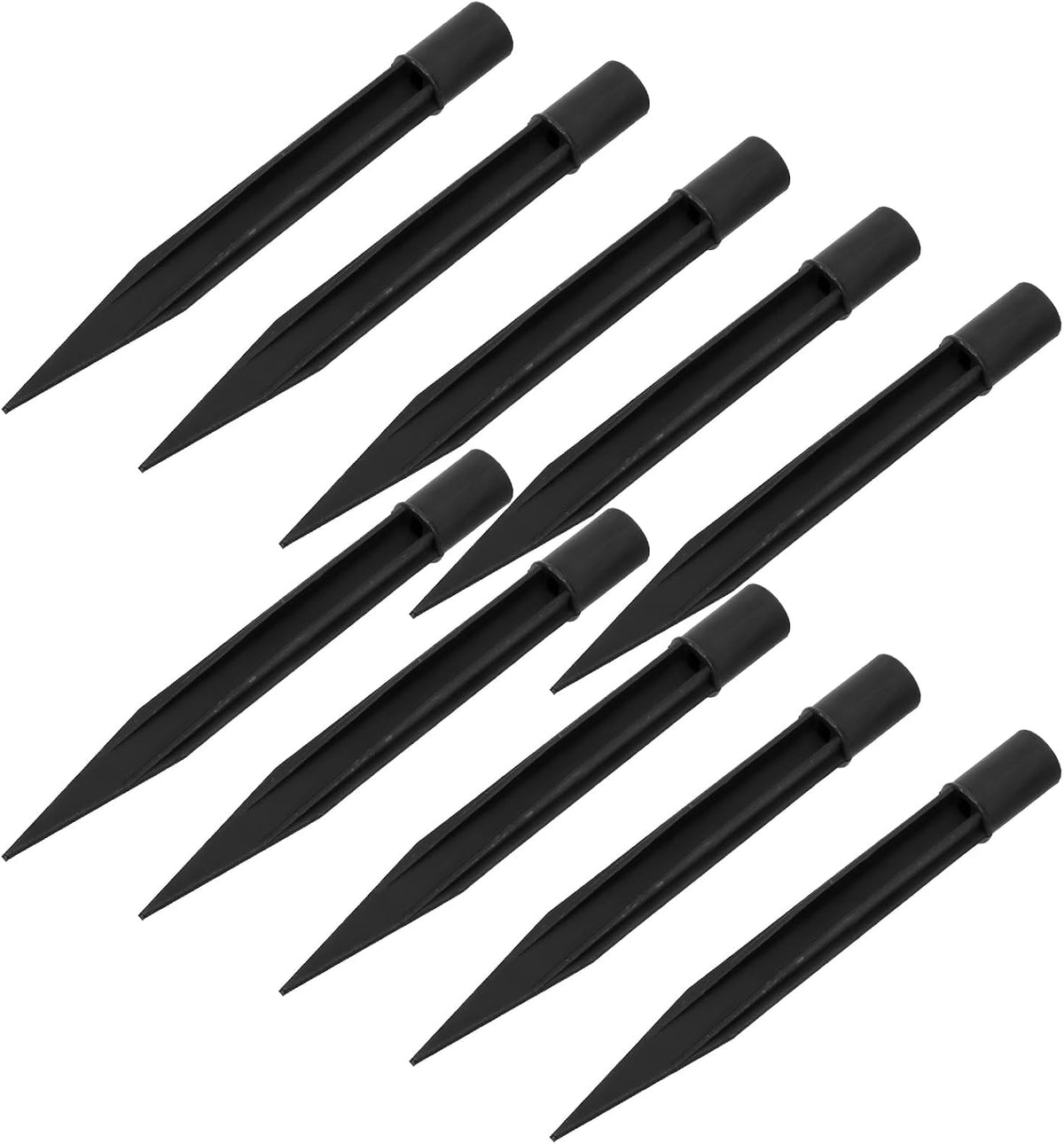 10pcs Plastic Ground Spikes, Solar Torch Lights, Stake Spikes Plug Replacement for Garden Lawn Light, Suitable for 0.63 Inch Diameter