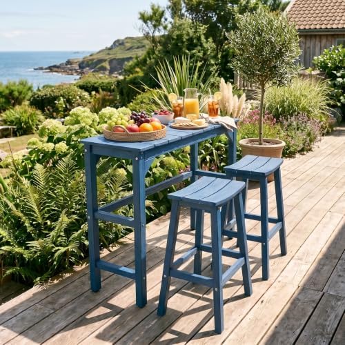 Stoog All-Weather Bar Stools Set of 4, 28" Outdoor Patio Barstools