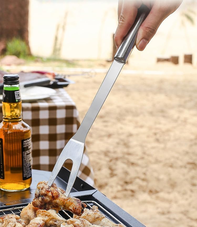 BBQ Grill Tool Set BBQ Accessories, Stainless Steel Grill Tools Grilling Accessories Grill Set Barbecue Grill Accessories for Outdoor Grill, Grill Utensils Grilling Tools Grilling Gifts for Men (3PCS)