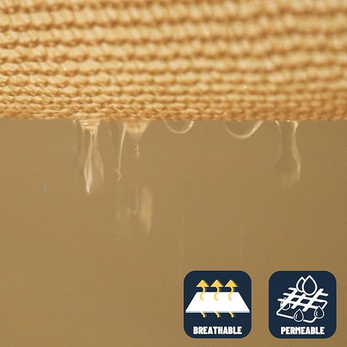SUNNY GUARD Custom Size 7'x9' Sand Sun Shade Sail Rectangle UV Block Shade - Image 5