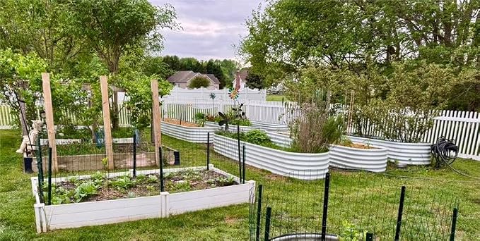 A ANLEOLIFE Set of 6, 18 Inch Tall Antique White Raised Garden Beds Kit - Image 7