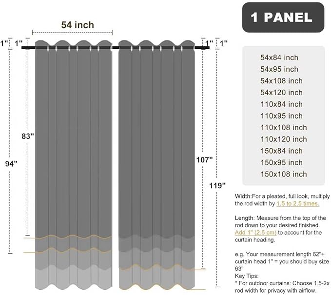 BONZER Waterproof Indoor/Outdoor Curtains - Image 9