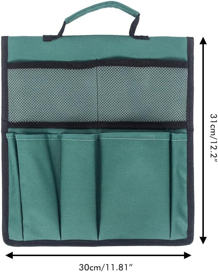 Garden Kneeler Tool Bag - Portable Oxford Cloth with Multiple Pockets, Folding Mesh Gardening Tool Storage Pouch and Holder for Outdoor Gardening