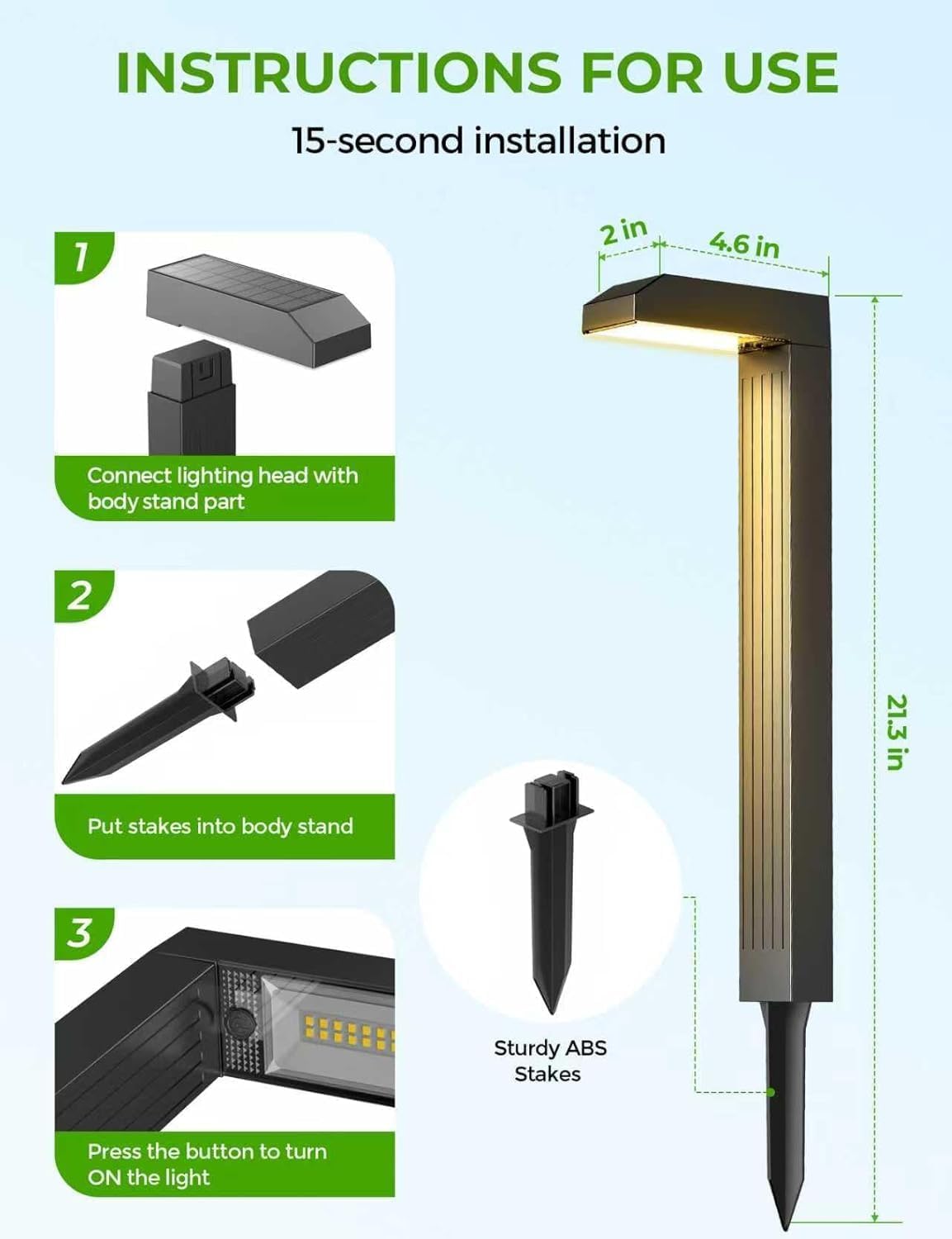 COXSENI Solar Pathway Lights Outdoor,3 Color Temperatures,20 LEDs,8 Pack | Clear Tempered Glass Solar Panel,IP65 Waterproof,Bright Led Landscape Lighting,Yard,Walkway,Driveway,Patio,Lawn,Auto On Off
