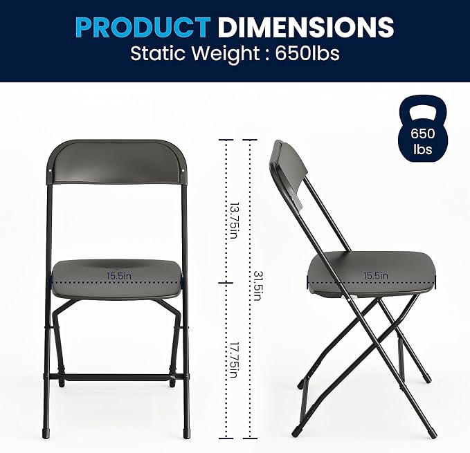 Flash Furniture Hercules Series Plastic Folding Chair - Image 2