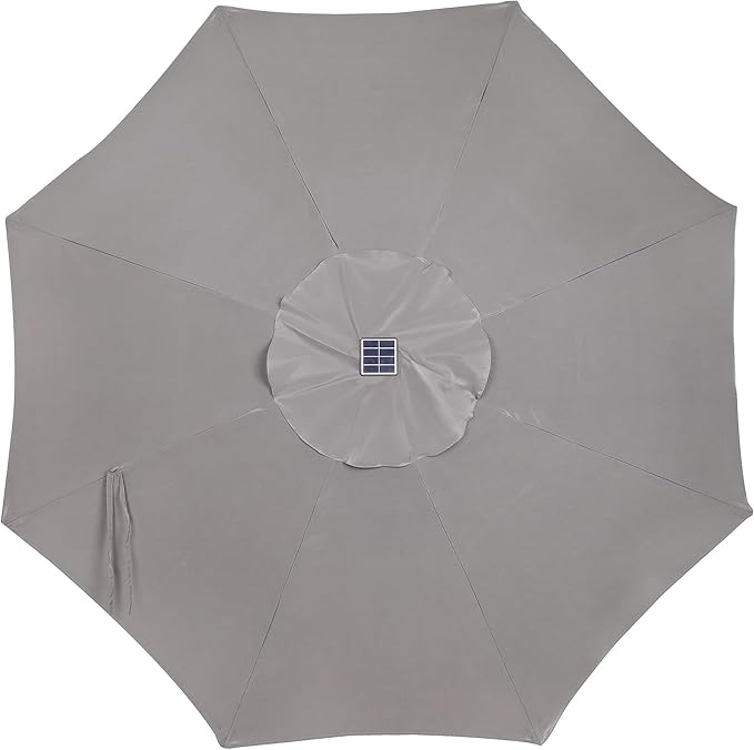Blissun 9 ft Solar Umbrella, 32 LED Lighted Patio Umbrella, Table Market - Image 4