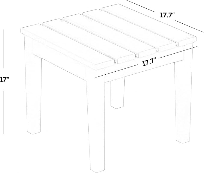 WestinTrends Ashore Outdoor Patio Modern Adirondack Side Table, Pacific Blue - Image 3