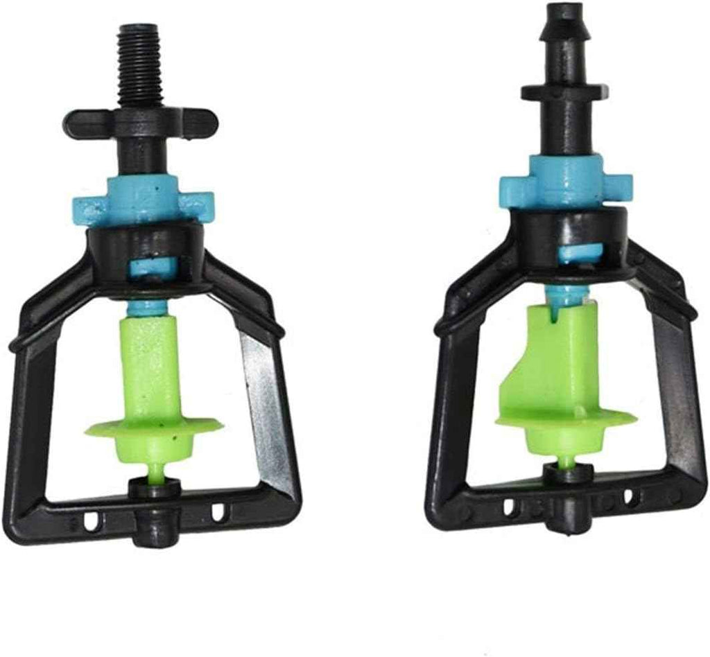 Hose Fittings Greenhouse Hanging Rotary Refraction Sprinkler Head with Threaded Barb Joint Garden Watering 360 Degree Irrigation 10pcs (Color : Barb)
