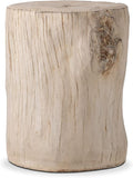 SUNBURY Stump Side Table, Concrete Side Table, Patio Faux Wooden End Table by SUNBURY