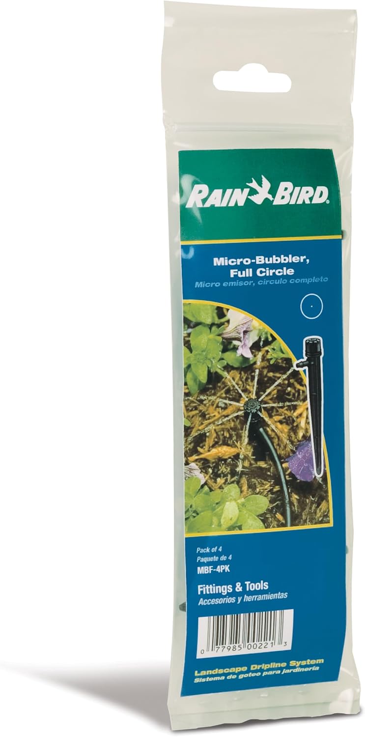 Rain Bird MBF4PKS Drip Micro-Bubbler, Full Circle, 4-Pack