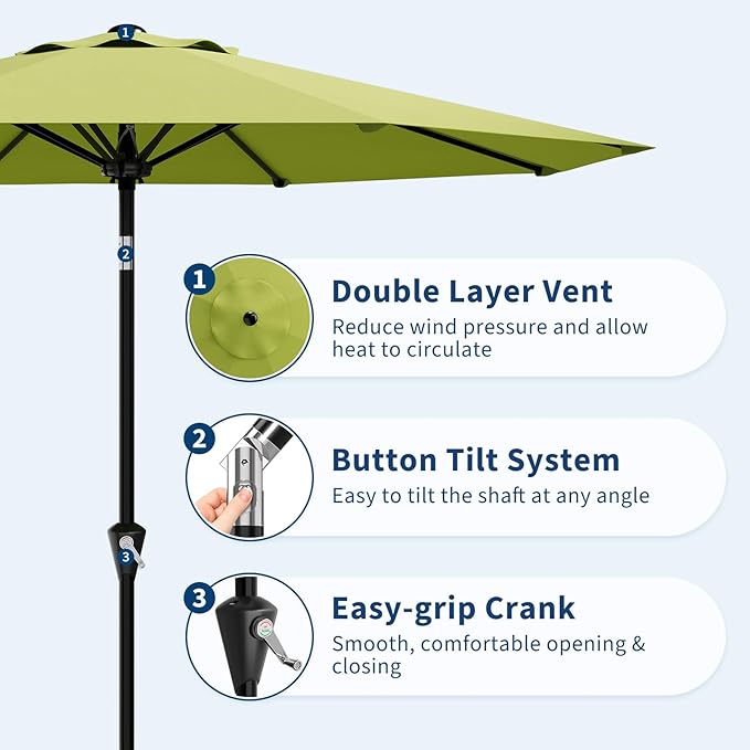 Garvee 9FT Patio Umbrella - Image 4