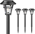 LETMY Solar Pathway Lights Outdoor, 4 Pack Solar Garden Lights Outdoor Waterproof, Auto On/Off Solar Powered Landscape Path Lights, Outdoor Solar Lights for Yard Lawn Patio Walkway Driveway