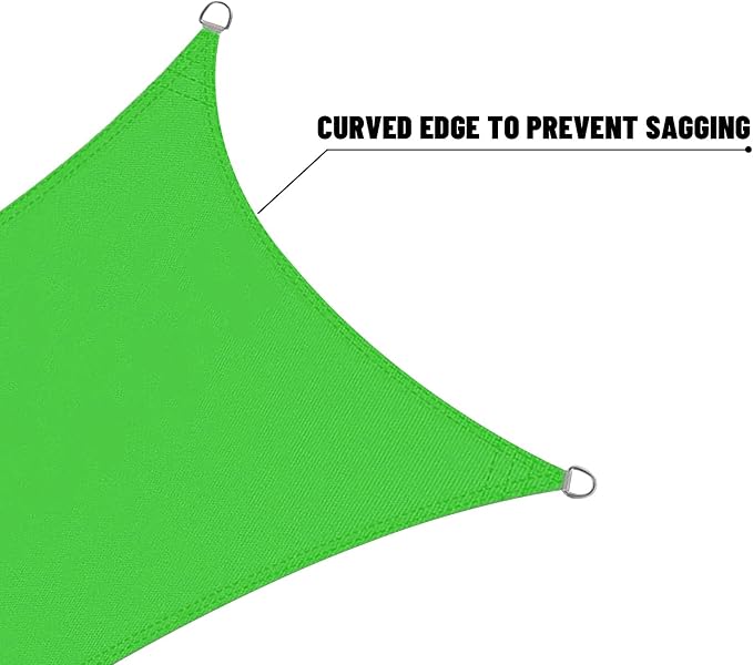 LOVE STORY Right Triangle 5'x5'x7.1' Waterproof Sun Shade Sail Canopy UV Block - Image 8