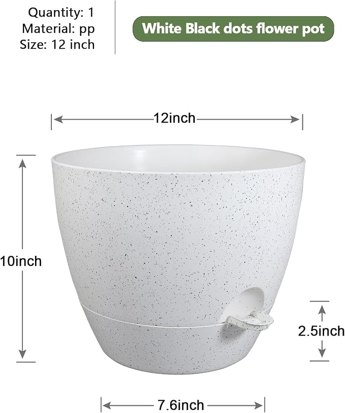 12 inch Large Self Watering Pots, Plant Pots - Image 2