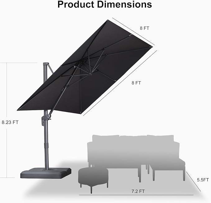 PURPLE LEAF 8 FT Outdoor Umbrella - Image 9