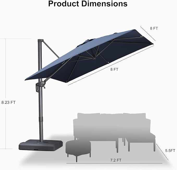 PURPLE LEAF 8 FT Outdoor Umbrella - Image 9