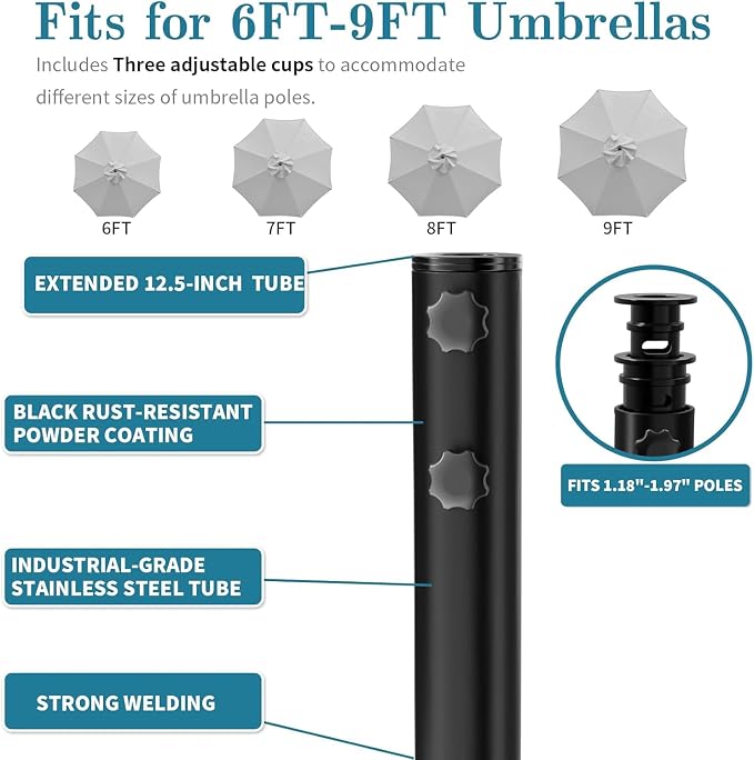 Umbrella Base, Heavy Duty Umbrella Stand - Image 4