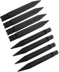 8PCS ABS Ground Spikes 8.26 Inch/21cm Solar Lights Spikes Replacement Ground Stakes (Black)