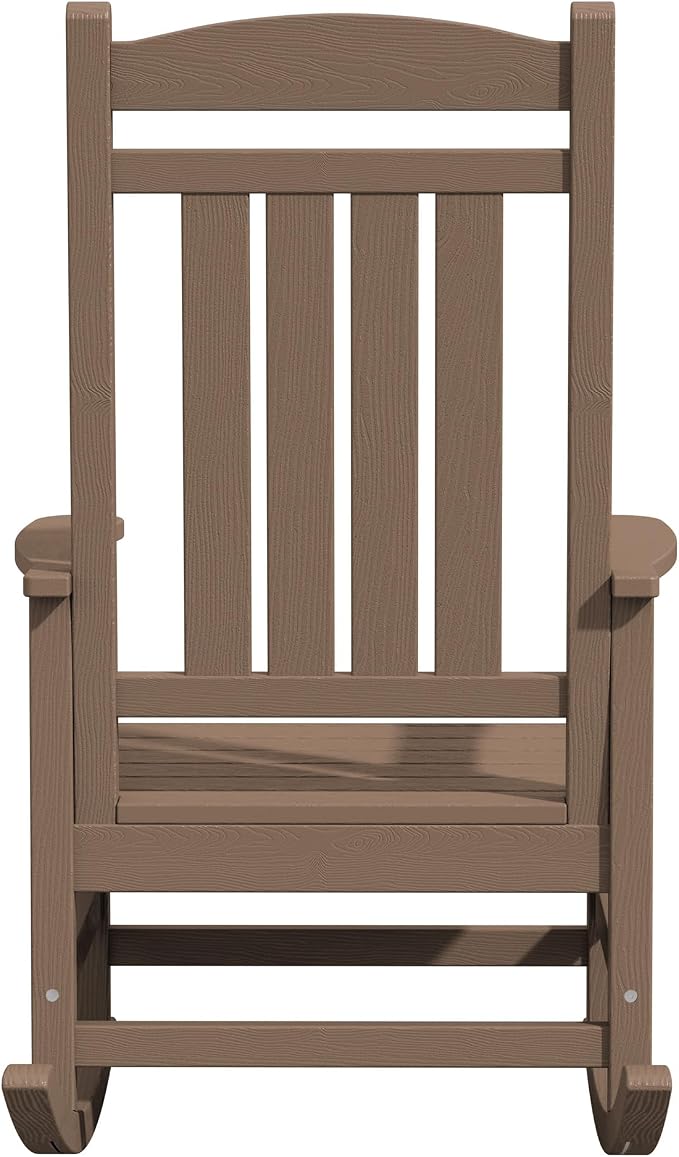 KINGYES HDPE Outdoor Rocking Chair Set of 4, All-Weather Poly Patio Rocking - Image 12