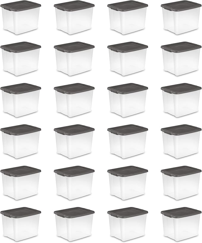 Sterilite 24-Pack ShelfTote, 50 Quart, and Office by Sterilite