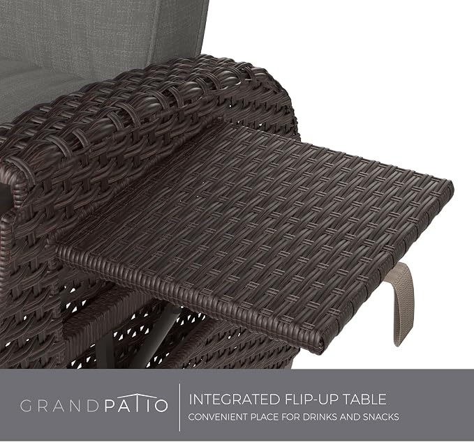 Grand patio Outdoor Recliner Air Pump 150° Lay Flat Reclining Chair - Image 6