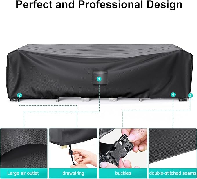Patio Furniture Covers, Heavy Duty Outdoor Furniture Cover Waterproof, - Image 5