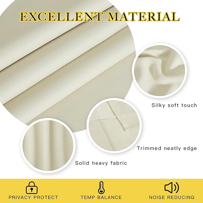 NICETOWN Blackout Patio Curtains 100 x 144 Inches Long - Image 2