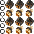 BILAL 6 Set Quick Connect Hose Fittings for Garden Hose Quick Connector | 3/4 Inch GHT Male and Female Attachment Quick Release Water Hose Adapter with Gasket