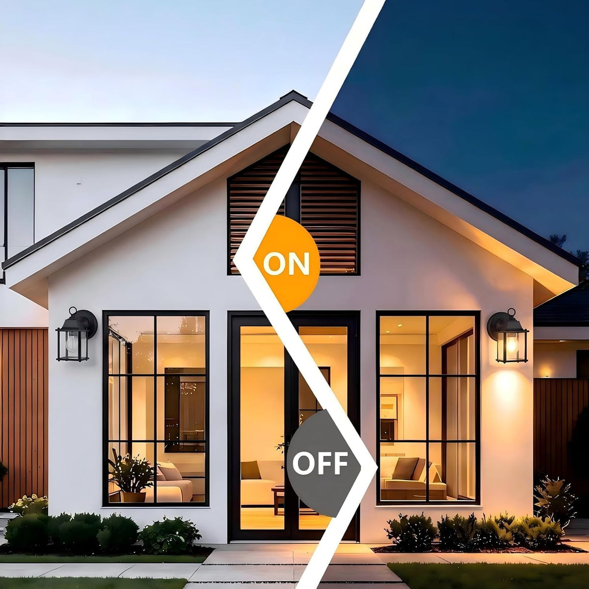 Outdoor Porch Light for House E26 Aluminum Glass, Black, 1 Pack | IP65 Waterproof Outdoor Wall Light Fixture, E26 Base 60W Max Exterior Wall Lantern Sconce for Front Door, ETL UL CSA Listed