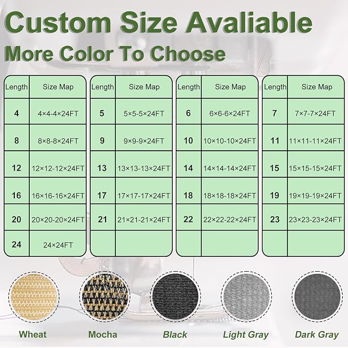 Artpuch Outdoor Pergola Shade Cover 10x21 FT Sun Shade Cloth - Image 8