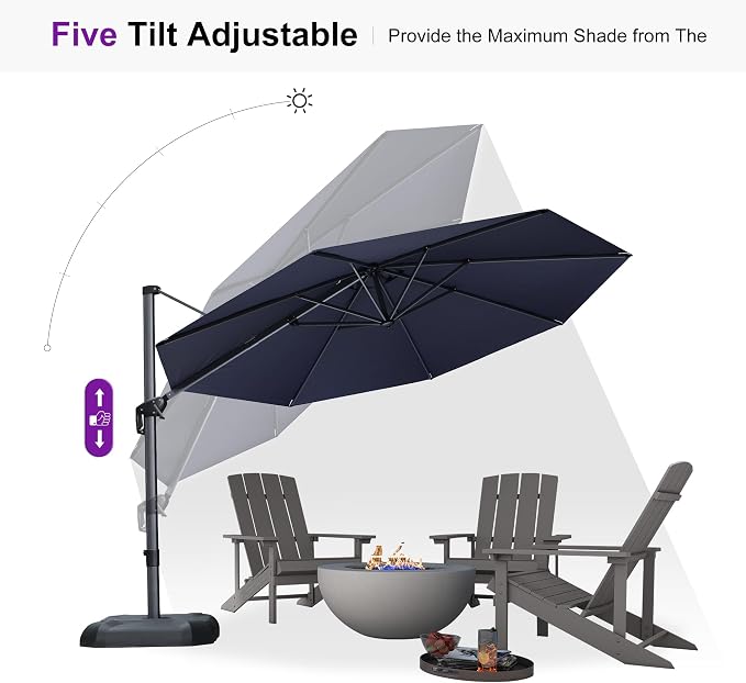 PURPLE LEAF 11 Feet Patio Umbrella - Image 7