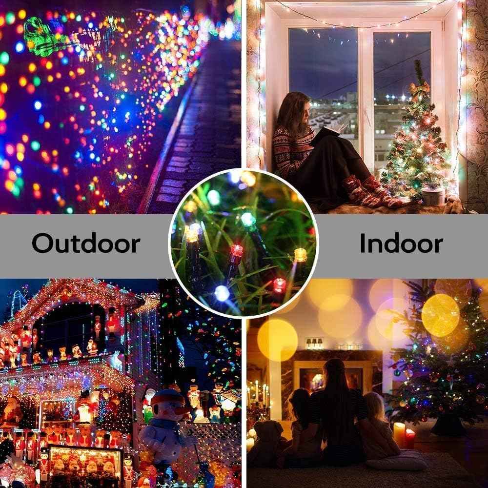 Joomer Solar Christmas Lights Outdoor, 2PACK Total 144FT 400LED, Blue | 8 Lighting Modes Fairy Twinkle Lights,Outdoor Xmas Decor for Tree, Yard, Patio, Garden, Winter Holiday & Christmas Decor