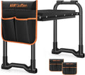 KVR Garden Kneeler and Seat with 2 Tool Pouches, Heavy Duty Foldable Gardening Stool, Portable Bench with Thick EVA Foam for Knee Support, Gifts for Seniors, Black/Orange