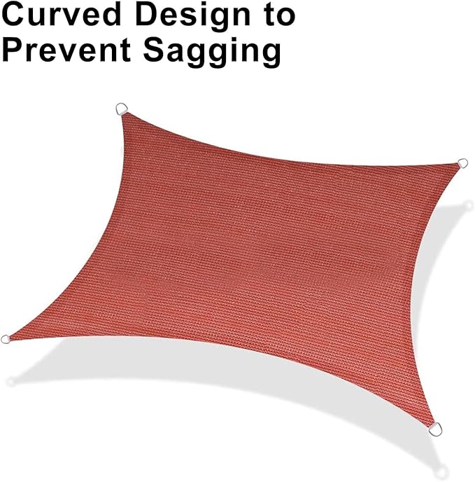 LOVE STORY Custom Size 7'x10' Terra Red Sun Shade Sail Rectangle UV Block - Image 6