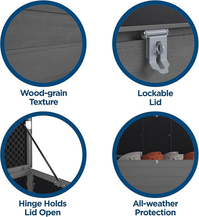 Cosco Outdoor Living 88180BGY1E Cosco Outdoor Patio Storage, Extra Large - Image 4