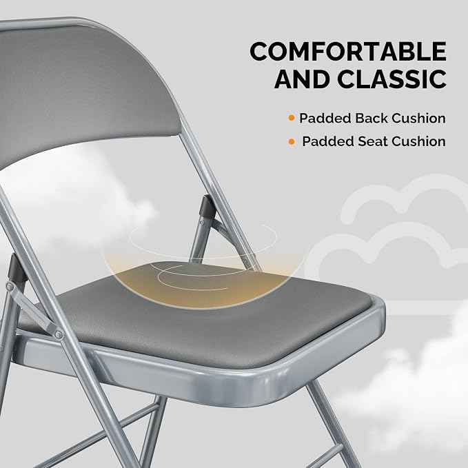 VINGLI 8 Pack Folding Chairs