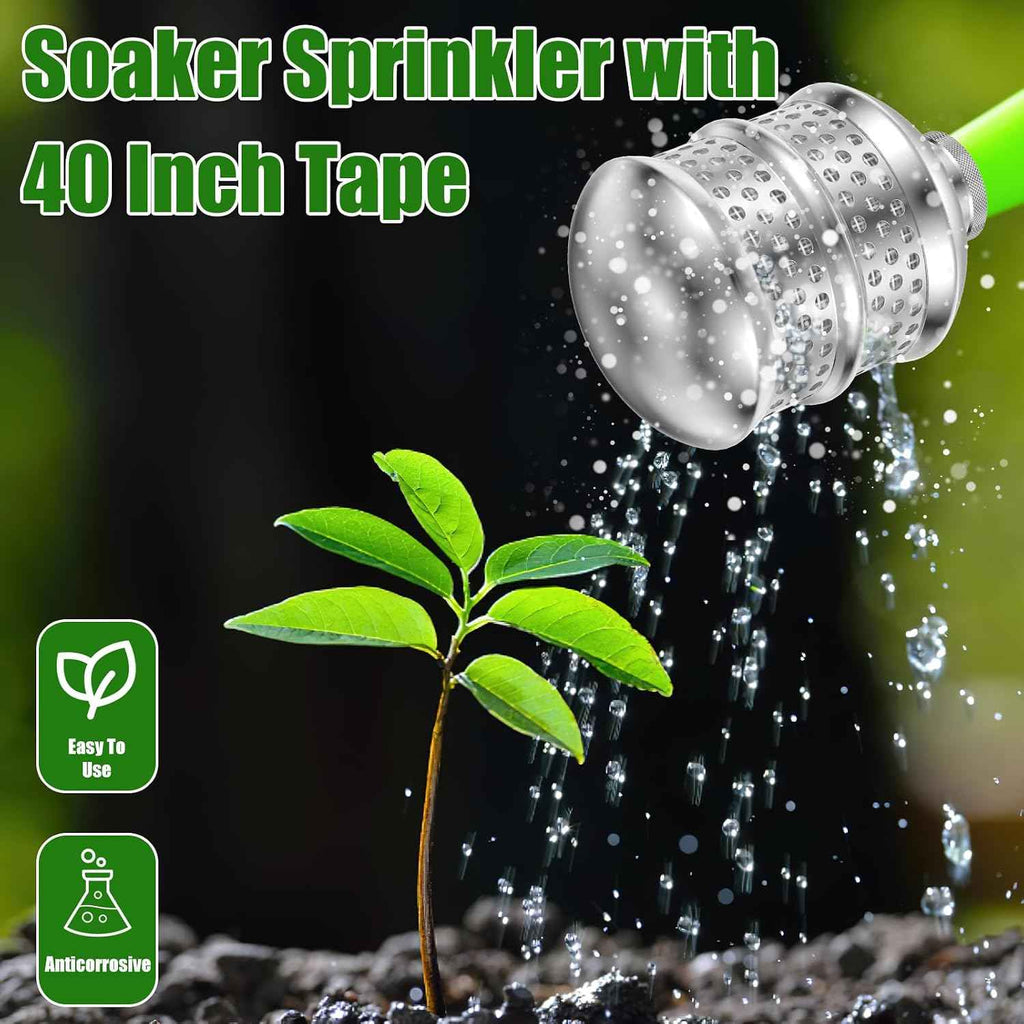 2 Pcs Bubbler Sprinkler Heads 3/4-15NH Thread Aluminum Diffuser Flood Nozzle with Raw Tape Gentle Flow Metal Bubbler Sprinkler Head, Gentle Garden Watering Soaker Sprinkler for Garden Lawn Yard