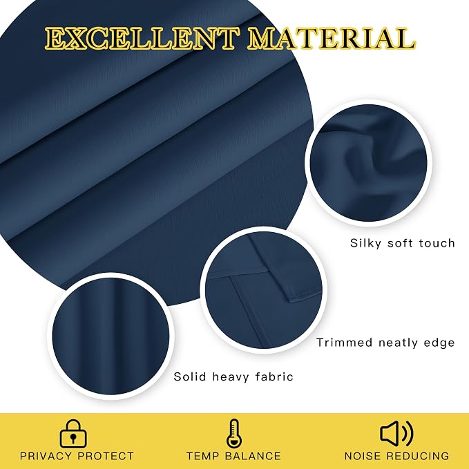 NICETOWN Blackout Doorway Curtain Drape 78 inch Long - Image 2