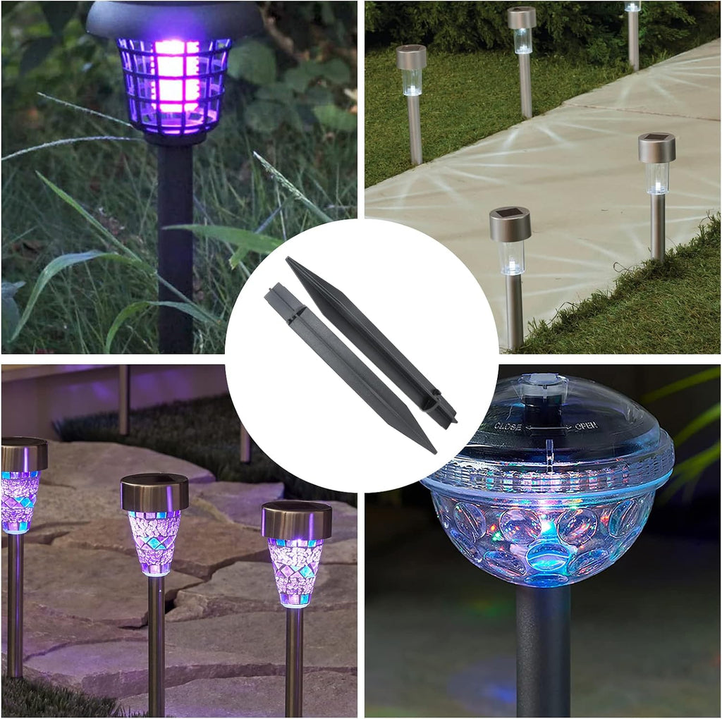 8PCS Torch Stake 8.26 Inch Pathway Light Stake Plastic Path Light Replacement ABS Plastic Stake Solar Stake for Garden, Pathway Lamps(Head Mounting Dia 0.82 Inch) | Plastic Path Light Replacement, ABS Plastic, Solar Stake, For Garden & Pathway Lamps, H...