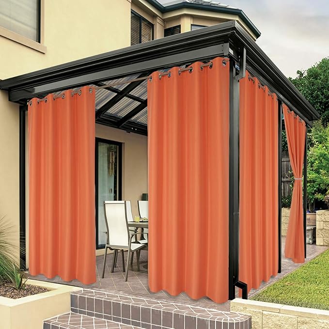 BONZER Outdoor Curtains for Patio Waterproof Thick Privacy Grommet Light by Bonzer