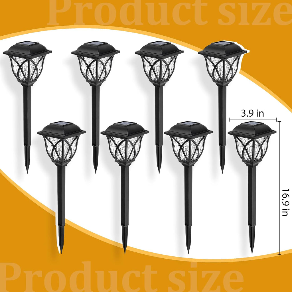GIGALUMI 6 Pack Solar Lights Outdoor Waterproof, LED Solar Garden Lights | Outdoor Decorations, Garden Decor for Yard, Patio, Landscape, Planter, Walkway (Warm White)