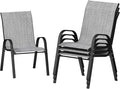 UDPATIO Patio Chairs Set of 4, Stackable Outdoor Dining Chairs by UDPATIO
