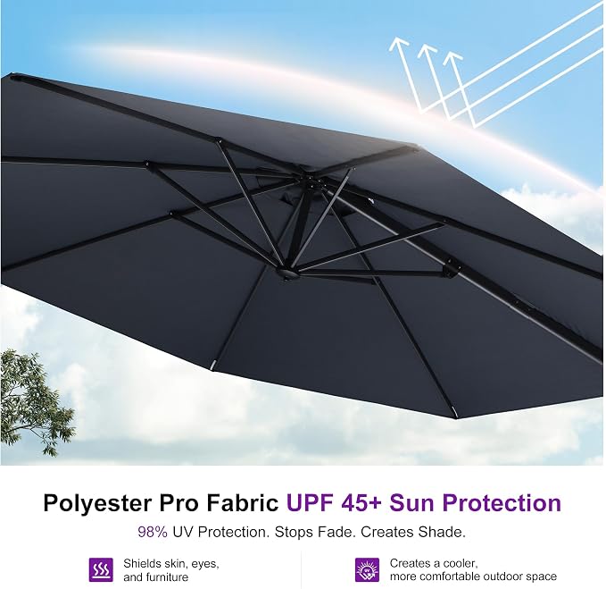 PURPLE LEAF 10 Feet Patio Umbrella - Image 5