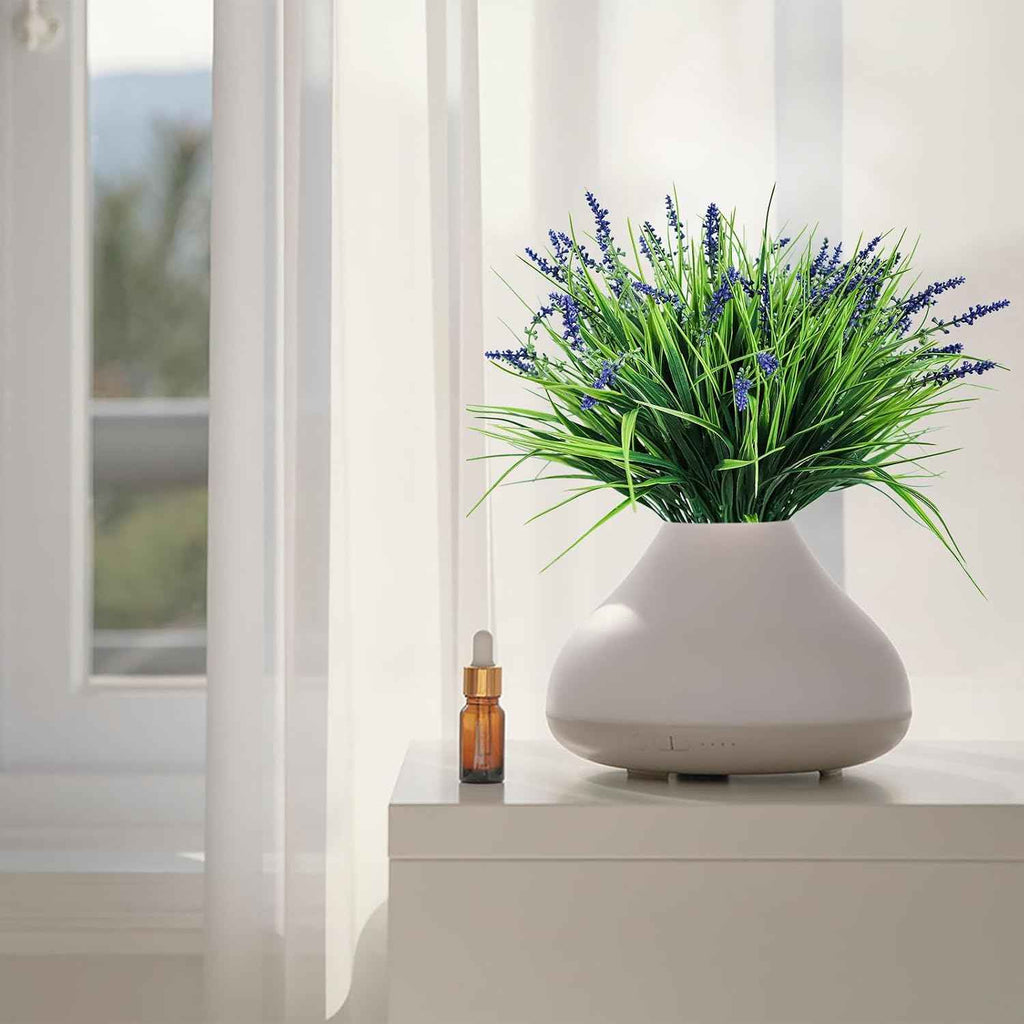 XLFAQXM 12 Bundles Artificial Plants Outdoor Flowers Fake Grass No Fade Faux Plastic Shrubs for Pot Garden Wedding Porch Hanging Planter for Window Box Decoration Greenery uv Resistant (GrassC1)