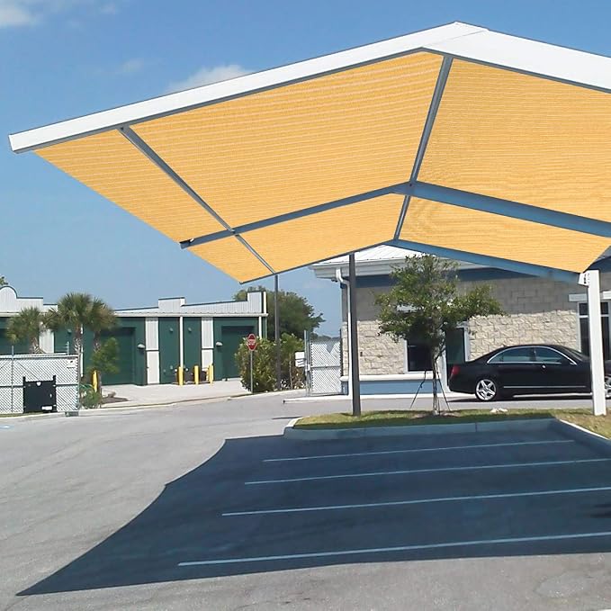 Eden's Decor Straight Flat-Edged Sun Shade Sail Rectangular 6' x 8' Wheat - Image 6