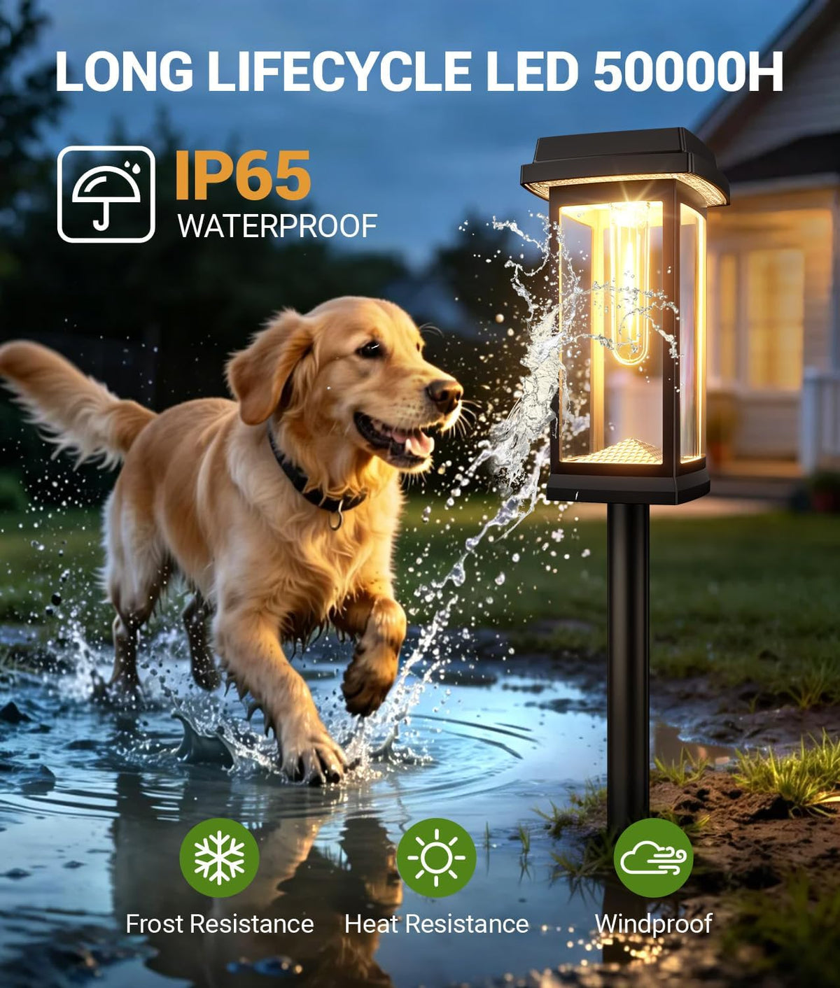 Solar Pathway Lights Outdoor, 8 Pack Upgraded Solar Garden Lights Solar Powered, Solar Lights Outdoor Waterproof IP65, 15 Hours Outdoor Solar Lights for Yard Patio Landscape Walkway Driveway Decor