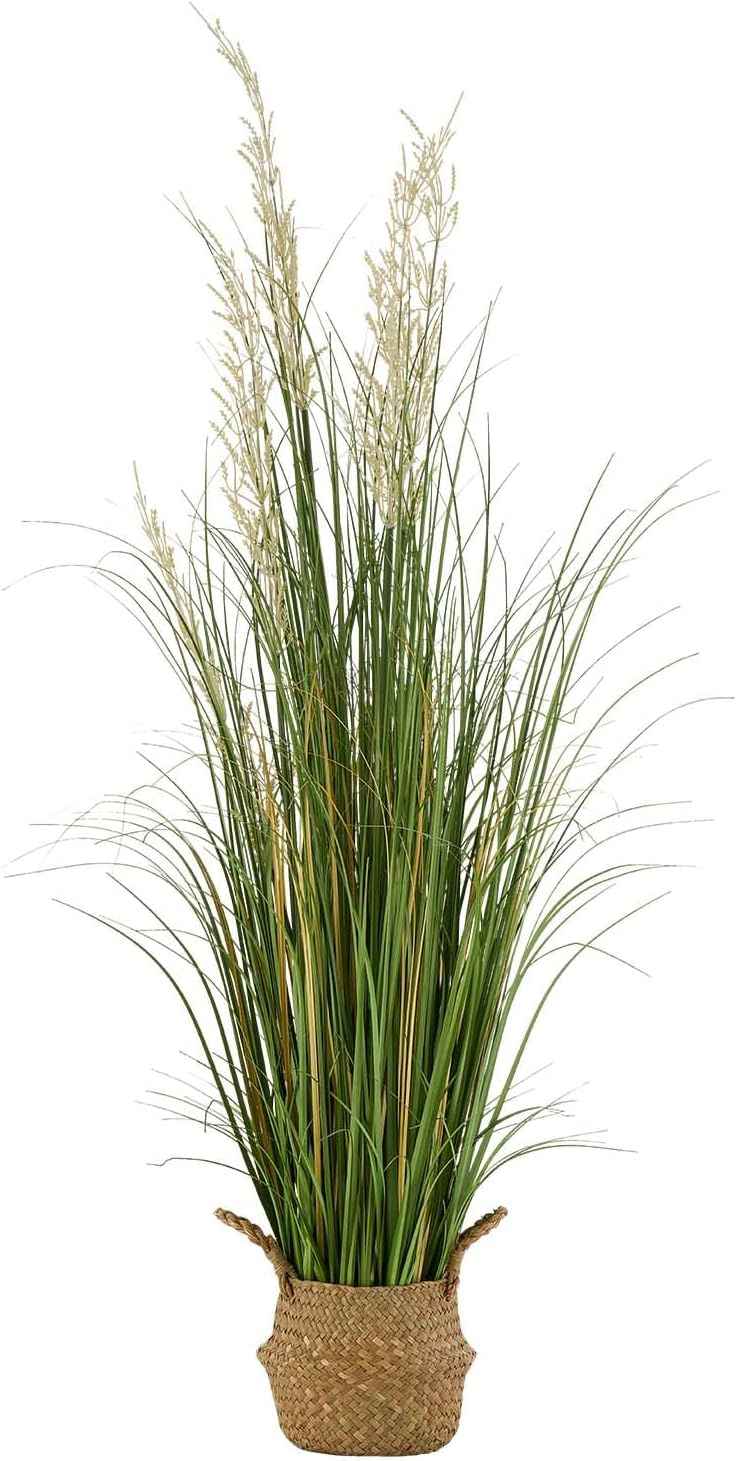 VEVOR Artificial Grass Plant, 47 inch Reed Flower Grass in Pot, Premium PVC Faux Fake Greenery Shrubs Plant for Indoor Outdoor House Home Garden Office Room Décor, Housewarming, 1 Pack Green